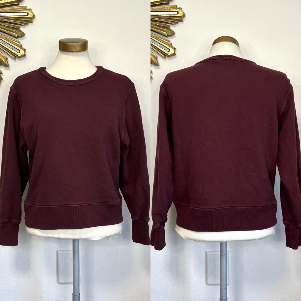 Agolde Premium Crewneck Sweatshirt - Burgundy